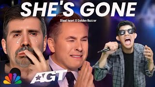 Golden Buzzer Simon cowell cried when he heard the song Scorpions Shes Gone an extraordinary voice [upl. by Ensign208]