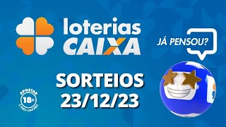 Loterias CAIXA  Sorteios 23122023 [upl. by Heyde]