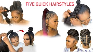 5 Quick And Easy Hairstyle Using Braid Extension [upl. by Nekciv656]