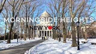 4K 🇺🇸NYC Sunday Afternoon Walk Morningside Heights Manhattan Part 3 Feb21 2021 [upl. by Norri]