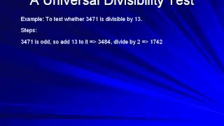 A Universal Divisibility Test [upl. by Llorrad]