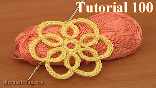 How to Crochet Simple Flat Flower [upl. by Julianne]