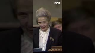 The very moment Alva Myrdal received the Nobel Peace Prize [upl. by Loggia]