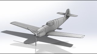 Modeling an Aircraft in SolidWorks bf109 [upl. by Annaiuq]