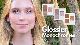 Glossier Monochromes Eyeshadow Palette Review Teak Almond Mist [upl. by Warrick]