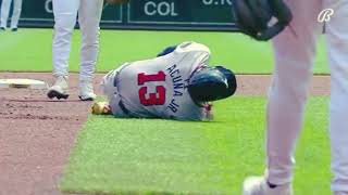 Ronald Acuña Jr Scary NonContact Torn ACL Injury On The Base Paths vs Pirates May 26 2024 mlb [upl. by Battiste]