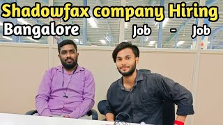 🔥Shadowfax company HiringBangalore bedardiamitvlog shadowfaxjob [upl. by Nollahp]