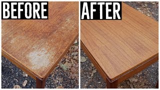 Thrift Store Rescue 13  Furniture Restoration  Refinishing A Thrift Store Norwegian Teak Table [upl. by Wren]