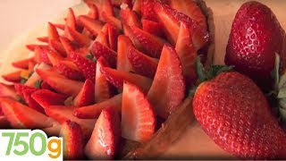 Recette de Tarte aux fraises acidulée  750g [upl. by Solita]