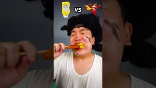 Spicy Sauce vs mustard sauce  TikTok Funny Video Pikachu pork cutlet mukbang  HUBA shorts [upl. by Cicily]