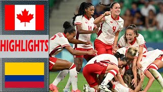 Canada vs Colombia Extended Highlights  PreMatch Womens Football Olympic Games 2024 [upl. by Anul]