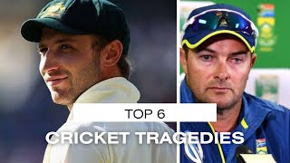 Top 6 Tragic Cricket Incidents That Shook the World  Untimely Deaths amp Careers Cut Short [upl. by Ruford]