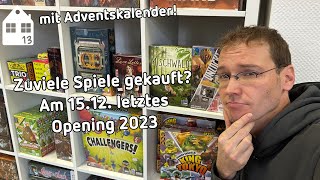 Zuviele Spiele gekauft  PopUp Opening 151223 mit Weihnachtssale – Vlog Laden  Türchen 13 [upl. by Giarla]