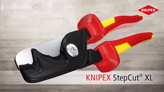 KNIPEX StepCut® XL 95 11 225  Cable shears for easier cutting of multiconductor cables [upl. by Lasala]