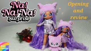 Na Na Na Surprise Family Part 2 Lavender Kitty Cat review boneka Na Na Na Margot Sophie Bisous [upl. by Tisman628]