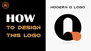 Modern Q Logo Design Tutorial  Illustrator Tutorial [upl. by Averat]