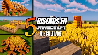 5 IDEAS de Decoración para Granja de Cultivos en Minecraft [upl. by Eugenius]