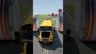 GTA V School Bus vs Bollards  gta [upl. by Aneetsirhc]