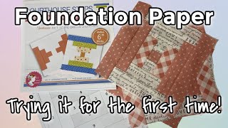 Courthouse Steps Quilt Block Foundation Paper  Its Sew Emma  Review [upl. by Cammie]