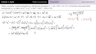 Matura rozszerzona z matematyki  9 maja 2012  zadanie 4 [upl. by Keene]