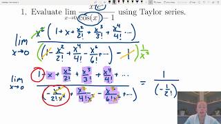 Using Taylor Series With Limits Calc2Examples27 [upl. by Eserehs]