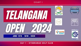 Day 1  Court 1  Telangana Open 2024 [upl. by Blaire]