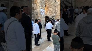 Jewish prayer at the Western Wall in the Old City of Jerusalem Israel 2024 [upl. by Aicyla242]