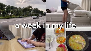 life in singapore 🍳💻👜 wfh 85 bulk cooking at home changing bedsheets singapore wfh vlog [upl. by Arita]