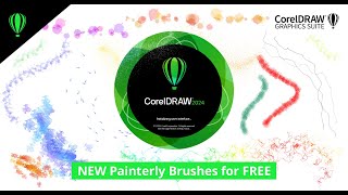 CorelDRAW tipsamptricks  CorelDRAW 2024  New Painterly Brushes for FREE [upl. by Noswal]