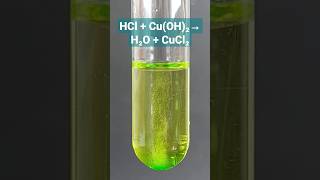 💧Ácido clorhídrico  Hidróxido de Cobre 🧪 Reacción Química ⚗️ chemistry [upl. by Sayer]