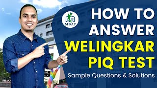 Welingkar PIQ Test Sample Questions amp Solutions Mock PIQ Test [upl. by Alrick162]