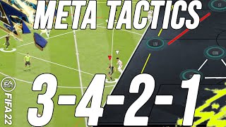 BEST META 3421 CUSTOM TACTICS amp INSTRUCTIONS POST PATCH  FIFA 22 [upl. by Terence]