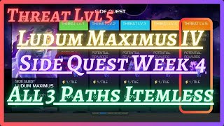 MCOC  September Side Quest Week 4  All 3 Paths  Ludum Maximus IV  Threat Lvl 5  Itemless [upl. by Arni]