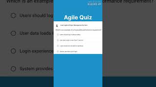 Which is an example of a measurable performance requirement  User Story  Scrum Master  Agile [upl. by Adirem792]