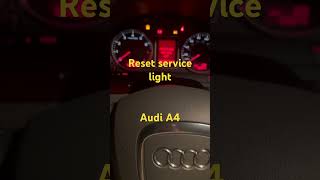 Service light reset audia4b6 audi service [upl. by Ardnik405]