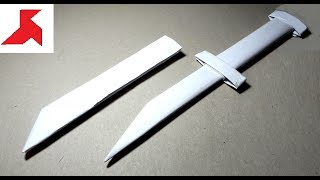 DIY  How to make DAGGER with a scabbard from A4 paper [upl. by Conall]