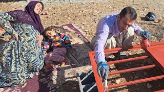 Nomadic life the process of building a shelter by the nomadic family of Sahel Darya nomads of Iran [upl. by Urba]