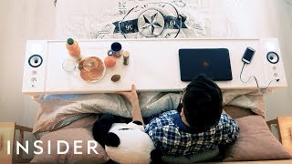 Table Lets You Work And Eat In Bed [upl. by Ocer]