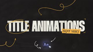 5 Title Text Animations After Effects Tutorial [upl. by Aital]