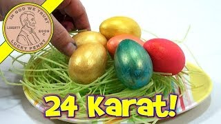 24 Karat Golden Easter Egg Coloring Kit amp Plastic Easter Eggs [upl. by Mayer]