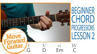 Guitar for Beginners  5 Popular Chord Progressions  Lesson 2 [upl. by Eilla]