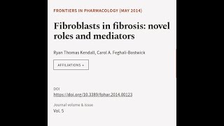 Fibroblasts in fibrosis novel roles and mediators  RTCLTV [upl. by Alvan]