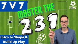 7v7 Soccer 231 Formation Intro to Shape and Build Up Play [upl. by Haze]