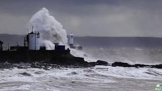 Huge Storm Waves Batter Porthcawl Pier [upl. by Pall]