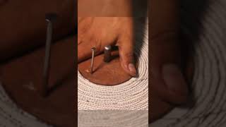 Cloth buffering Polishing wheel manufacturing asmr machine buffering polishing shortsvideo [upl. by Malvia49]