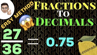 Fractions To Decimals Part 2  11plus  gcse  lessonade [upl. by Steady]