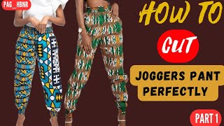 HOW TO CUT JOGGERS PERFECTLY ¦JOGGERS CUTTING joggers pant [upl. by Puglia]