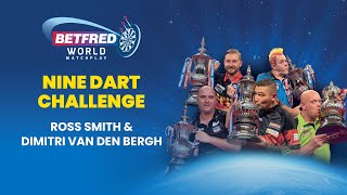 Ross Smith and Dimitri van den Bergh take on the nine dart challenge  Betfred World Matchplay [upl. by Edra153]