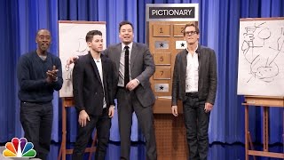 Pictionary with Kevin Bacon Don Cheadle and Nick Jonas [upl. by Moyra]