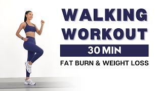 30 MIN WALKING CARDIO WORKOUT FOR WEIGHT LOSS  No Jumping No Squats No Lunges [upl. by Ayerf519]